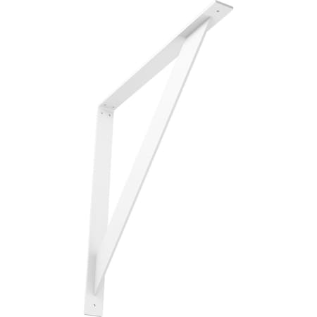Ekena Millwork Traditional Steel Bracket, White Primer 2"W x 24"D x 24"H BKTM02X24X24TRPWH